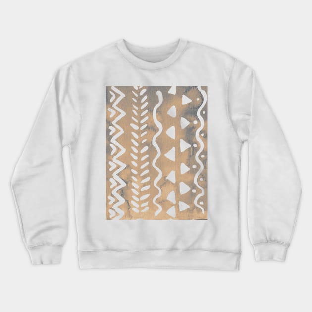 Loose boho chic pattern - neutral Crewneck Sweatshirt by wackapacka